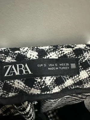 Zara black and white gingham suit pants thumbnail 6