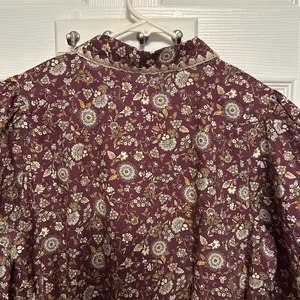 &merci Elegant Floral Burgundy Mini Dress thumbnail 11