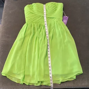 Women’s Lime Green Short Chiffon Prom Party Homecoming Dress Size 8 NWT thumbnail 9