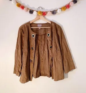 Chico’s Suede Jacket size Medium thumbnail 1