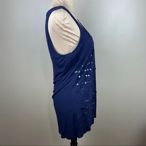 Kische black sleeveless tunic, size XL, sequins Blue thumbnail 3