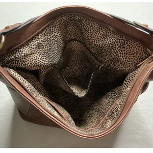 Alyssa Vegan Leather Satchel Shoulder Bag Mauve thumbnail 6
