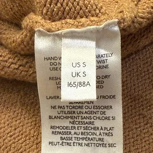 Size Small Anthropologie Maeve Camel Brown Mockneck Sweater thumbnail 7