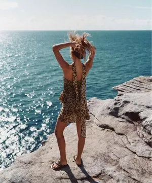 Zara Dress mini mesh sheer animal print Leopard Print Strapless Dress thumbnail 13