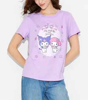 Sanrio My Melody and Kuromi Short Sleeve Graphic T-Shirt Size XL - Purple‎ - NWT thumbnail 1