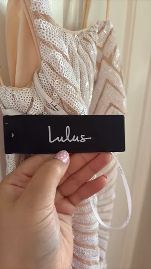 Lulus white sequence mini dress thumbnail 3