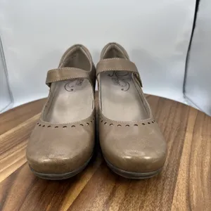 Abeo Penny Mary Jane Heels Shoes‎ Brown Leather Retro Comfort Women's 10N thumbnail 4