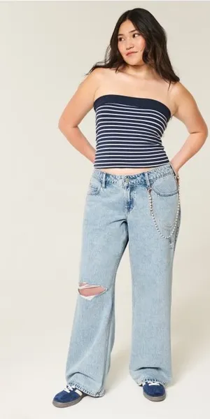 Hollister Low Rise Baggy Ripped Jeans thumbnail 1