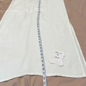Orderplus size S white maxi swimsuit coverup w/side slits GUC thumbnail 8