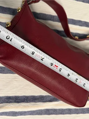 Universal Thread Burgundy Shoulder Bag with Gold Studs thumbnail 7