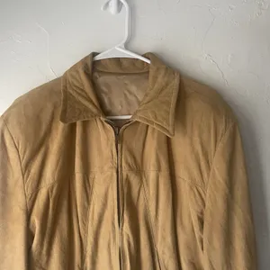 Scully Leatherwear Vintage 90s Size 44 XL Camel Tan‎ Suede Western Bomber Jacket thumbnail 2