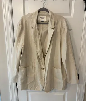 American Eagle Oversized Linen Blazer thumbnail 1