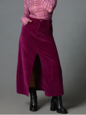 Anthropologie Pilcro The Madi Front Slit Corduroy Midi Skirt thumbnail 2