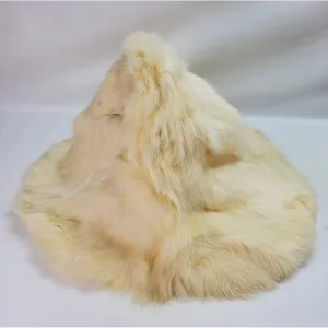 Winter Women Warm White Fox Fur Hat Outdoor Fluffy Funky Hat Bucket thumbnail 1