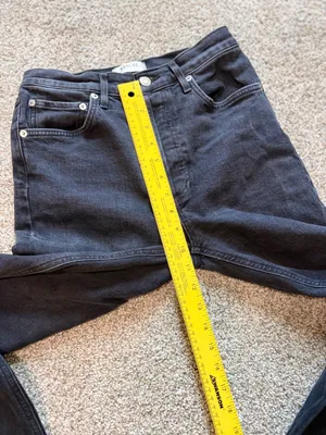 AGOLDE Riley High Rise Straight Crop Charcoal Black Wash Jeans | Size 27 thumbnail 12
