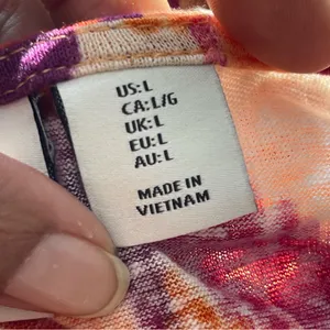 JOIE | Multicolored Capped Sleeve Linen Top Sz L thumbnail 8