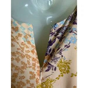 WAYF Small Maxi Dress Peach Floral Patchwork V Neck Bell Sleeve Tiered Boho Chic thumbnail 9