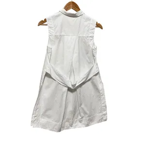 Maeve Women Minimalist Preppy Tunic Top 4 White Classic Button Front Parisian thumbnail 2