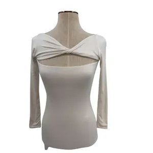 SER.O.YA Irene Twist Cutout Midi Dress White Long Sleeve Bodycon Size XS‎ thumbnail 5