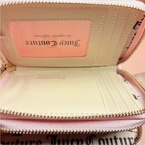 NWT Juicy Couture Juicy Kingdom Double Zip Around Wallet Pink Crown Y2K thumbnail 4