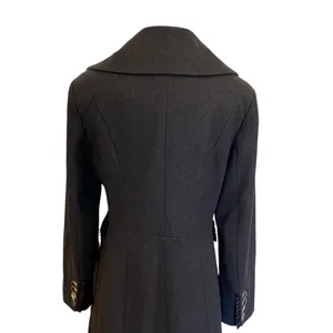 Betsey Johnson Wool Longline Coat In Dark Grey Size 8 thumbnail 10