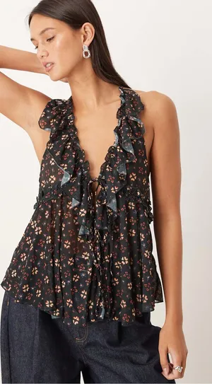 Free People Fearless Knit Tank-NightSky Combo thumbnail 1