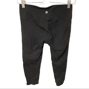 Athleta Size Small Chatturanga Black Womens Cropped Athletic Leggings‎ thumbnail 4