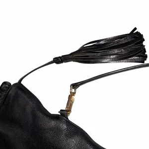 Tory Burch Black Leather Taylor Convertible Foldover Crossbody Purse thumbnail 9