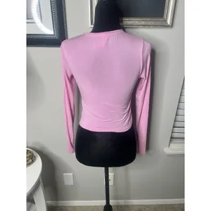SKIMS New Vintage Long Cropped Sleeve T-Shirt | Pink | Size S thumbnail 8