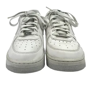 Nike Air Force 1 White Low Top Lace Up Round Toe Walking Sneakers Shoes Size 8 thumbnail 2