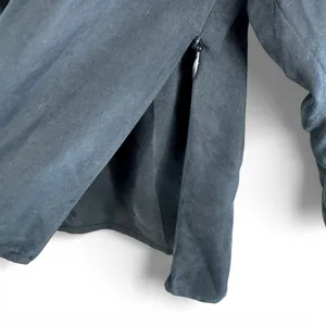 Madewell Black Brushed Ruched V-Neck Cupro Viscose Long Sleeve Blouse Top 10‎ thumbnail 4
