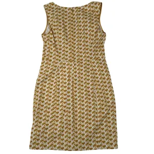 Boden Helena Chino Dress Womens 4P Mustard Yellow White Office Preppy Sleeveless thumbnail 2