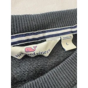 Vineyard Vines Black Scallop Hem Crewneck Sweater Sweatshirt Womens Size Large L thumbnail 6