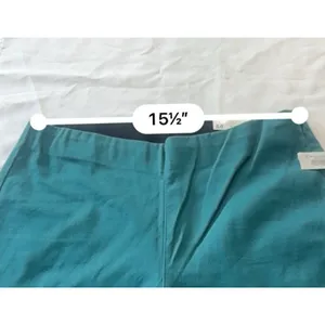 Old Navy Women's 14 Teal WOW Pants Canopy Slim Ankle Side Zip Stretch Cotton NEW thumbnail 9