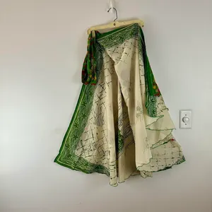 Reversible Maxi Wrap Skirt BINS820 Green thumbnail 3