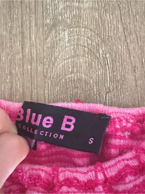 Pink Smocked Puff Sleeve Mini Dress Small NWOT Blue B thumbnail 3
