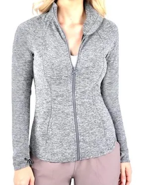 NWOT Women’s Track Jacket Size:S Grey & White Long Sleeves thumbnail 1