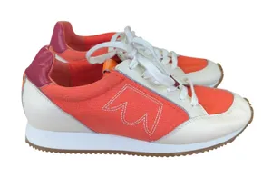 Birdies Roadrunner Women's‎ Sneakers 7 Orange White Leather Accent Casual Shoes thumbnail 1