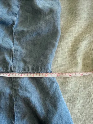 Reformation Macy Sweetheart Denim Mini Dress Size 4 Linen Blend thumbnail 5