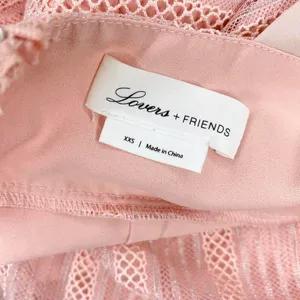 Lovers + Friends Light Pink Textured Lace Girly Coquette Maxi Sleeveless Dress thumbnail 9