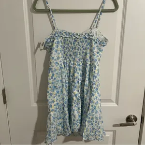 NEW Altar’d State Blue Floral Mini Dress Size Medium NWT thumbnail 9