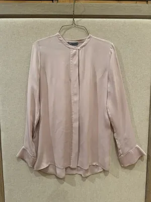 Vince Ballet Pink Silk Button Down Blouse thumbnail 1