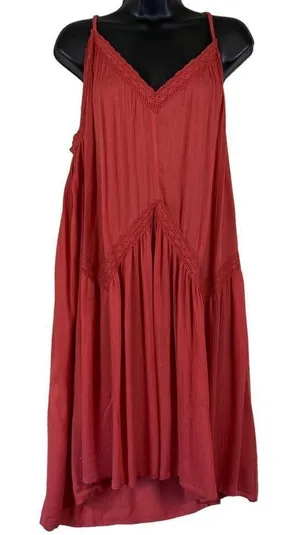 Easel Spaghetti Strap Midi Sun Dress thumbnail 1