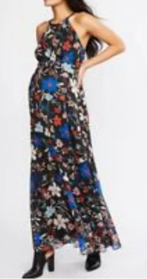 Maternity halter maxi dress by A Pea In The Pod size medium, beautif… thumbnail 1