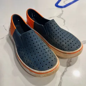 Native Miles Youth Unisex Shoes‎ Blue Orange Slip On Size M4 W6 thumbnail 1