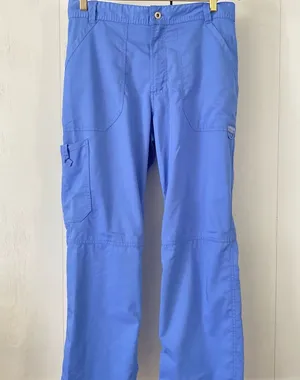 Authentic Cherokee Workwear Blue Cargo Scrub Pants with Relaxed Fit thumbnail 1