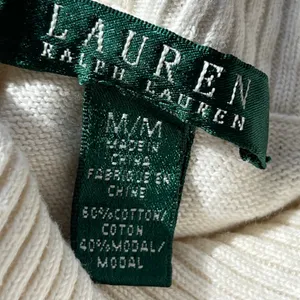 Lauren Ralph Lauren Cream Turtleneck Sweater old money preppy minimalist thumbnail 5