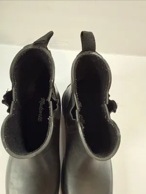 Madewell Black Chelsea Rain Ankle Boots - Women thumbnail 4