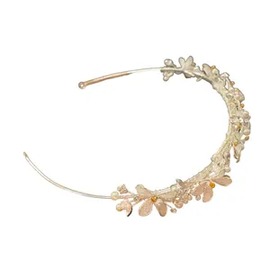 David’s Bridal Ladies Tiara Collection white beads and floral tiara thumbnail 3