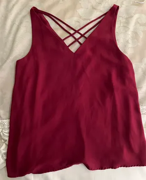 Express Maroon Tank thumbnail 2